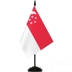 Office Desk Flag Stand Indoor Single Pole Banner Display Decorative Item Meeting Room Decoration National Flag Ornament