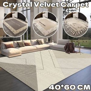 Anti-Slip Crystal Velvet Carpet Floor Mat Living Room Carpet Absorbent Drying Bedroom Rug Bottom