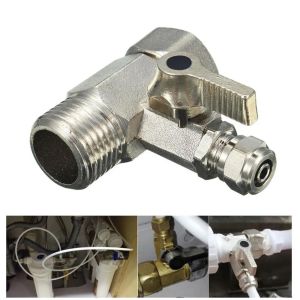 1PC RO Feed Water Adapter 1/2" to 1/4" With Shut-Off Ball Valve Faucet Tap Feed Reverse Osmosis Tee B Cold Hot Water Tube