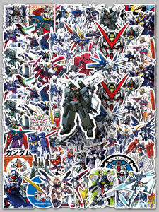 Robot Stickers DIY Handmade Decoration for Laptop Tablet Mobile Phone Cup Luggage Waterproof Traceless Sticker 104 Pieces