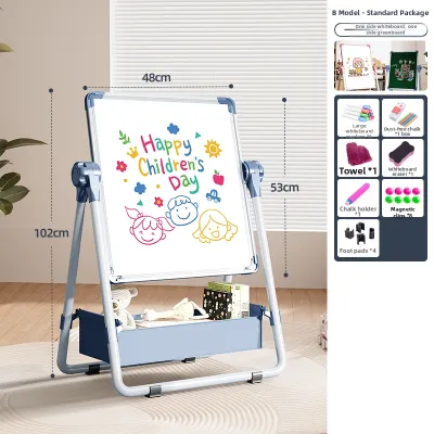 Dust-free Double-sided Magnetic Blackboard and Whiteboard for Kids Teaching
