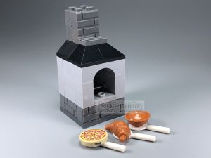 Domestic Small Particle Building Blocks DIY Christmas Scene Toys Bread Pizza Santa Winter Figurine Accessories Creative Assembly Blocks