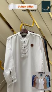 TABINA Jubah Gamis Anak Remaja dan Dewasa Laki Laki Lengan Panjang seri Bilal usia 2 hingga XXL