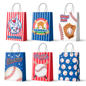 Potdemiel | 24pcs Baseball Party Favor Bags Baseball Goodie Bags Baseball Treat Bags Baseball Candy Bags Baseball Party Candy Bags for Kids