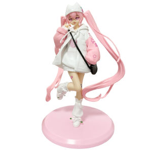 Bandai | Hatsune Miku Handmade Pink Cherry Blossom Garment Hatsune Miku Handmade PVC Model Desktop Decoration Animation Peripheral Toys
