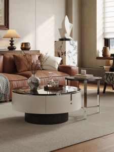 Elegant & Luxury Design Round Movable Coffee Table