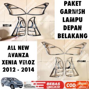 Paket Garnish Depan Belakang All New Avanza Xenia Veloz 2012 2014 Platinum Hitam Chrome