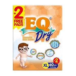 EQ Dry Mega Pack XL 60 - Tape Baby Diapers