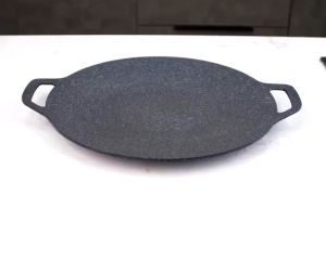 Barbecue Pan Korean BBQ Griddle Grill Pan Non-stick Barbecue Plate Frying Pan Outdoor Travel Camping Baking Pan Baking Teppanyaki Maifan Stone Cookware Cooking 28cm 34cm 38cm