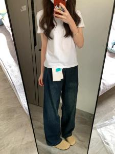 เสื้อยืดคอกลมแขนสั้นผ้าฝ้ายสีขาวสไตล์ลำลองสำหรับผู้หญิงในฤดูร้อน ทรงหลวม ทรงหลวม ไซส์ใหญ่ ใส่ได้หลากหลาย สำหรับใส่ไปทำงาน