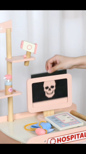 ONE ELEPHANT Medical Trolley Ages 3+ Pretend Doctor Cart with Dextrose Toy Gift For Kids by WISHLAND