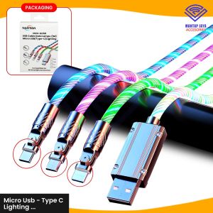 [COD] NANVAN NVN-KD50 LAMPU KABEL CASAN CHARGER MICRO USB / TYPE TIPE C FOR IPHONE FAST CHARGING ALL TIPE HP