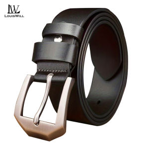 LouisWill Mens Belt Fashion Needle Buckle Belts Soft PU Belt Casual Business Belt 120cm Scratch Resistant Belts Leisure Belt Gentlemen Belt for Men