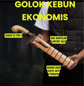 Baja Asli Alat Berkebun Golok Jepit Fulltang > Bedog Golok