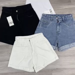 Quần short bò gập gấu vải không giãn cực chất