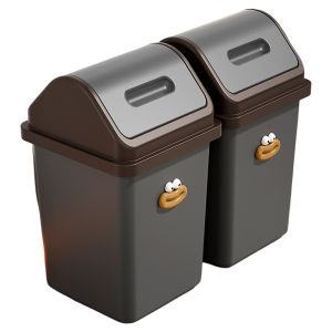 Home Use Trash Can 2025 New Style Bathroom Toilet with Lid Flip Cover Gap Kitchen Shake Cover Type Paper Basket Living Room