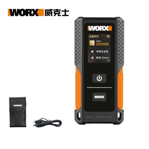 Worx Stud Finder WX086 3in1 Multifunctional Detector Wall Metal Wood Cable Detector Digital Color Display USB Voice Broadcast