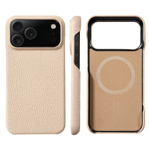 LANGSIDI for Magsafe Case for iPhone 17 Air 15 16 Pro Max Lychee Natural Cowhide Leather Magnetic Protector Luxury Phone Cover