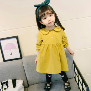 Princess Style Girls Dress Korean Fashion Spring Clothes Little Girl Skirt Age 6 Cute Baby Girl Clothes Cotton Fabric