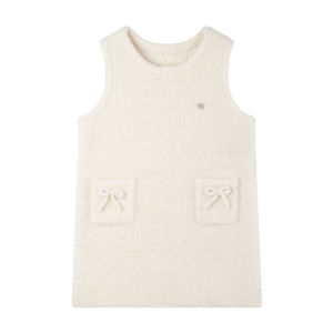 MUCMUKN | Soft Circle Wool Tweed Dress for Girls