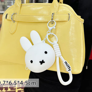 Miffy | Kawaii Miffy Rabbit Silicone Mini Headphones Coin Purse Charm Storage Bag Coin Purse Cartoon Mini Earphone Bag Birthday Gifts