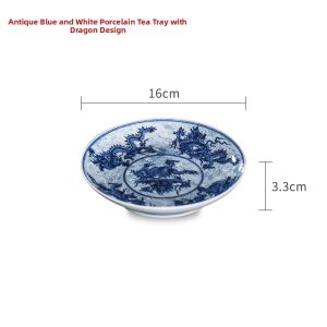 Zhongs Kiln | Hand-painted Blue and White Porcelain Teaware Base