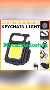 Cob Rechargeable Keychain Light Carabiner Clip USB Charging Cable Fits Use Outdoor Activities and Emergency Situations