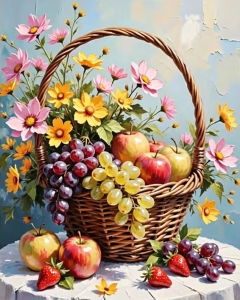BILIBILI | Painting By Numbers Daisy Flower on Canvas Pictures Paint By Pay Adult Drawing on Canvas Kitchen Fruit Handmade Art
