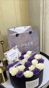 Bunga Box Besar Bunga Mawar Buket Bunga Wewangian Aromaterapi Ulang Tahun Valentine Anniversary Retensi selama 3 tahun Kirim tas hadiah