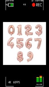 BALON FOIL ANGKA WARNA HITAM UKURAN 40CM