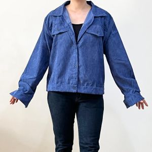 ●ECLAIRE● 04J Kemeja Crop Corduroy Korduroi Lengan Panjang Longsleeves Polos Basic Kasual Casual Korea Kerja Santai 121