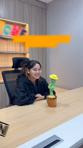 Mainan Boneka Kaktus LED Menari Music Dan Rekam Suara/Dancing Cactus Toy Dancing Cactus