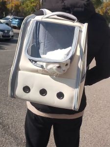 กระเป๋าแมว 3.3L ระบายอากาศได้ หน้าต่าง พับเก็บได้