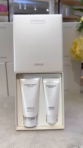 Sữa rửa mặt trắng da OHUI Extreme Bright Cleansing Foam Special Set