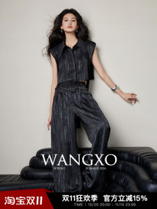 Áo Sơ Mi Và Quần Ống Rộng Bằng Vải Satin Có Cảm Giác Mát Mẻ Chi Tiết Xếp Ly Eo Thắt Lưng Thiết Kế Nhỏ Mùa Hè 2024 Chất Liệu Polyester