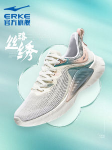 Womens Running Shoes Breathable Mesh Lightweight Shock Absorption Spring Summer New Style Erke Sport Shoes Comfortable Sneakers