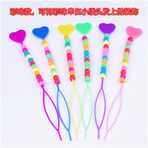 เครื่องมือทำผมแบบรูปหัวใจสำหรับเด็กพร้อมลูกปัดเครื่องมือทำผมแบบต่างๆ ลูกปัดตกแต่งผมแบบต่างๆ เครื่องมือทำผมแบบติดผม