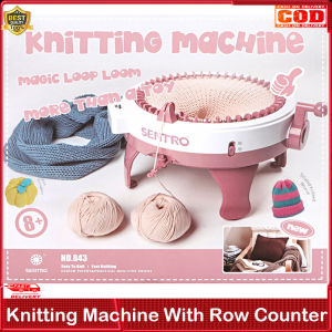 ⭐️【Local warehouse+COD】⭐Knitting Machine 48 N-needle Knitting Loom Machine With Row Counter Smart Weaving Loom Knitting Round Loom Knitting Board Rotating Double Knit Loom Machine Kit For Adults And Kids