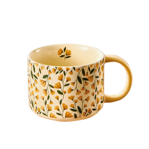YAGANG | Retro Floral Ceramic Mug Large Capacity