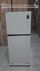 Kulkas 2 Pintu AQUA AQR DTM 245 CBP Magic Neo Turbo Cooling Ice Twist 47 Watt CHICOLOR 240 Liter