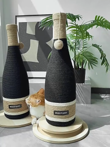 Scratching Pole Vertical Cat Scratch Board Hemp Rope Cat Scratch Board Bottle-shaped Cat Toy