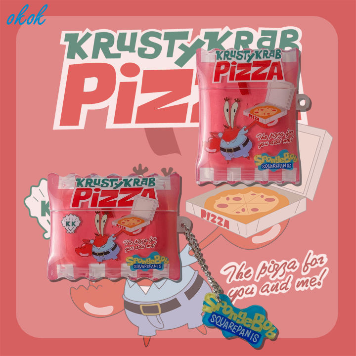 Translucent Crab Boss Pizza Case for Apple AirPods Pro AirPods