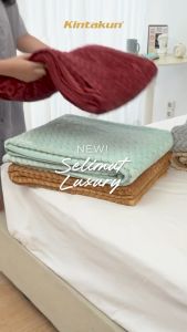 KINTAKUN Selimut 160x200 Lembut & Mewah Luxury Colourfull Blanket Serenity Lazuardi Minty Luya USHOP