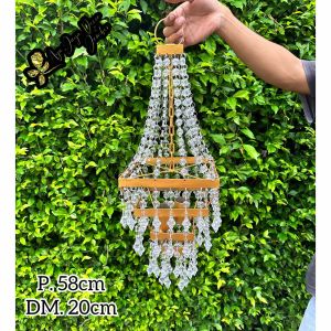 LAMPU GANTUNG KRISTAL / LAMPU GANTUNG AKRILIK / LAMPU GANTUNG MINIMALIS / LAMPU GANTUNG RUANG TAMU DIAMETER 20CM