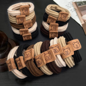 New 2025 Hair Ties for Women High End Hair Bands Girls Hair Bands Adult Leather Covers Hair Accessories for Bun Tail