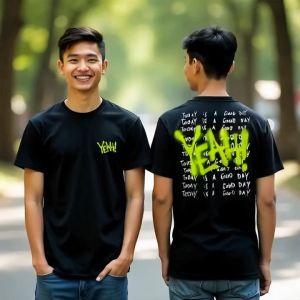 Alteru.store Baju YEAH! T-shirt Distro Kaos bahan 24s