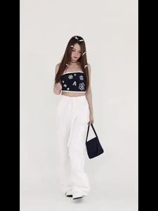 Forever21 | American Quick-drying Summer Lightweight Loose High-waisted Wide-leg Casual Pants