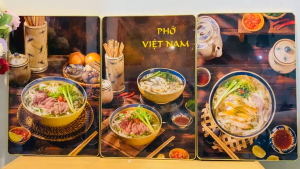 Tranh treo tường bún thái 4 trang trí decor quán ăn nhà hàng kèm đinh TT121