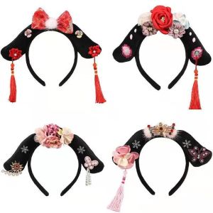 FUDIZUO19 1Pcs Có tua rua dài Mũ vương miện truyền thống Phong cách Trung Quốc Đạo cụ hóa trang Băng Đô Công Chúa Hoàng Gia Bền Palace Performance Mũ tiệc cưới