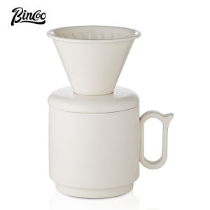 BINCOO Tea and Coffee Cups Household Ceramic Mug High-end Exquisite Afternoon Tea Cup Set Hand-Brewed Coffee Pot with Filter Cup 190ML
